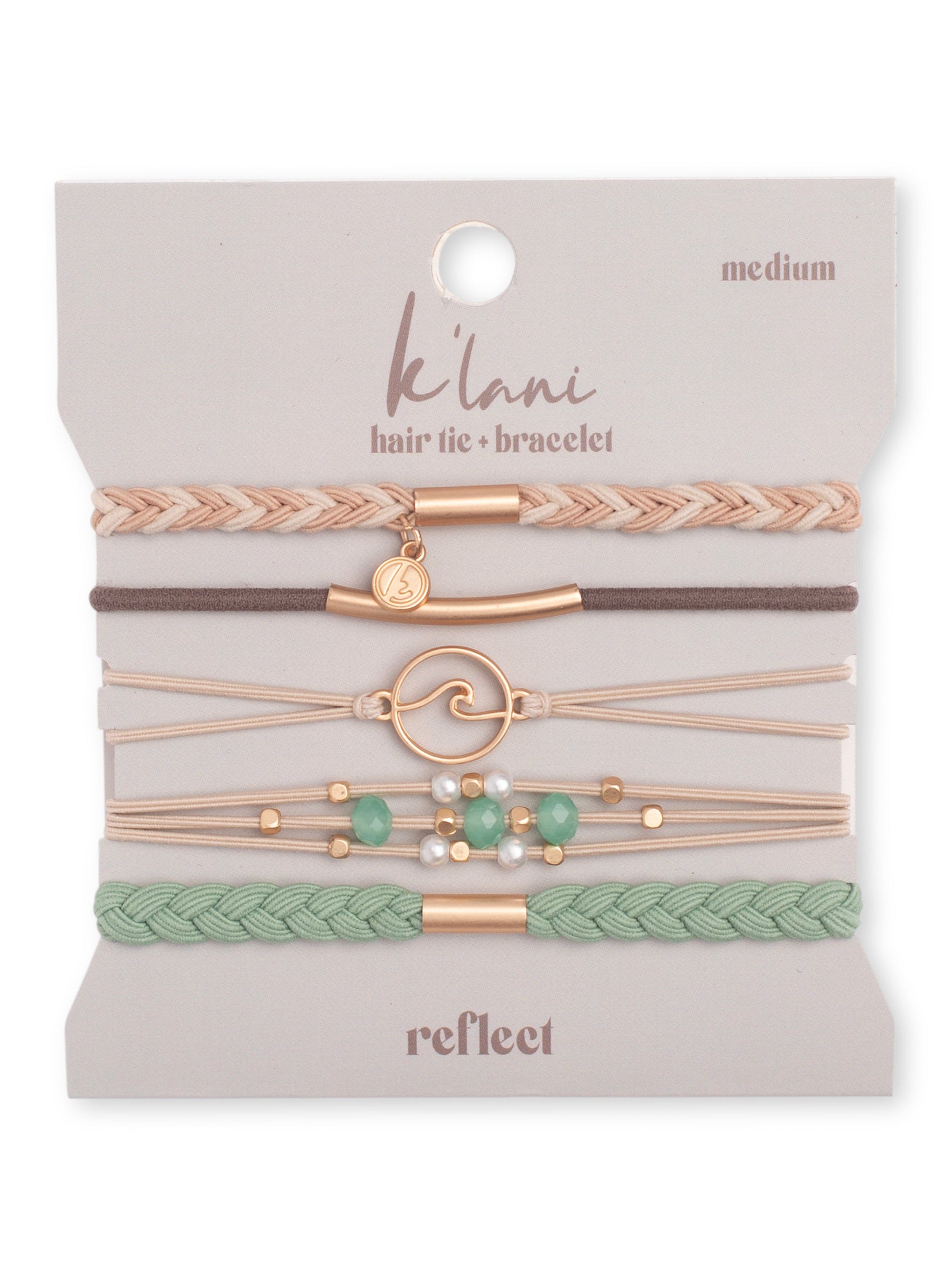 Reflect Hair Tie Bracelet Set by K'lani