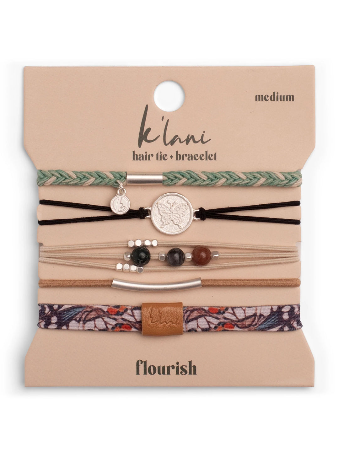 Flourish Hair Tie Bracelet Set by K'lani