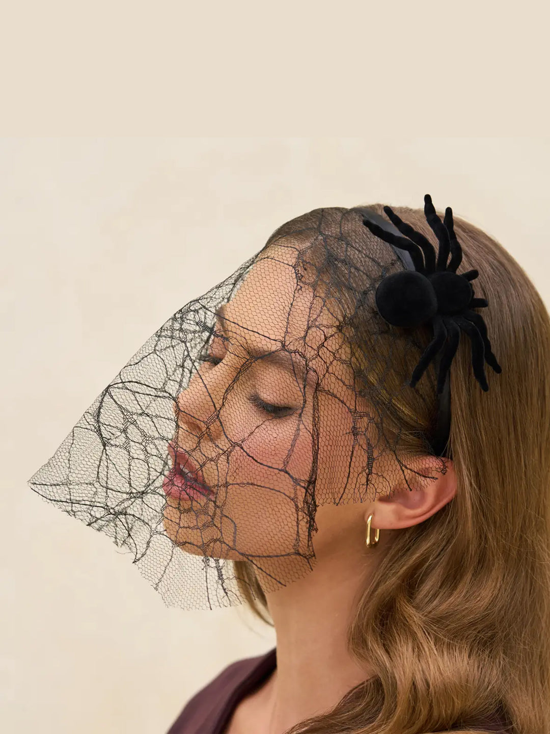 Spiderweb Veil Headband
