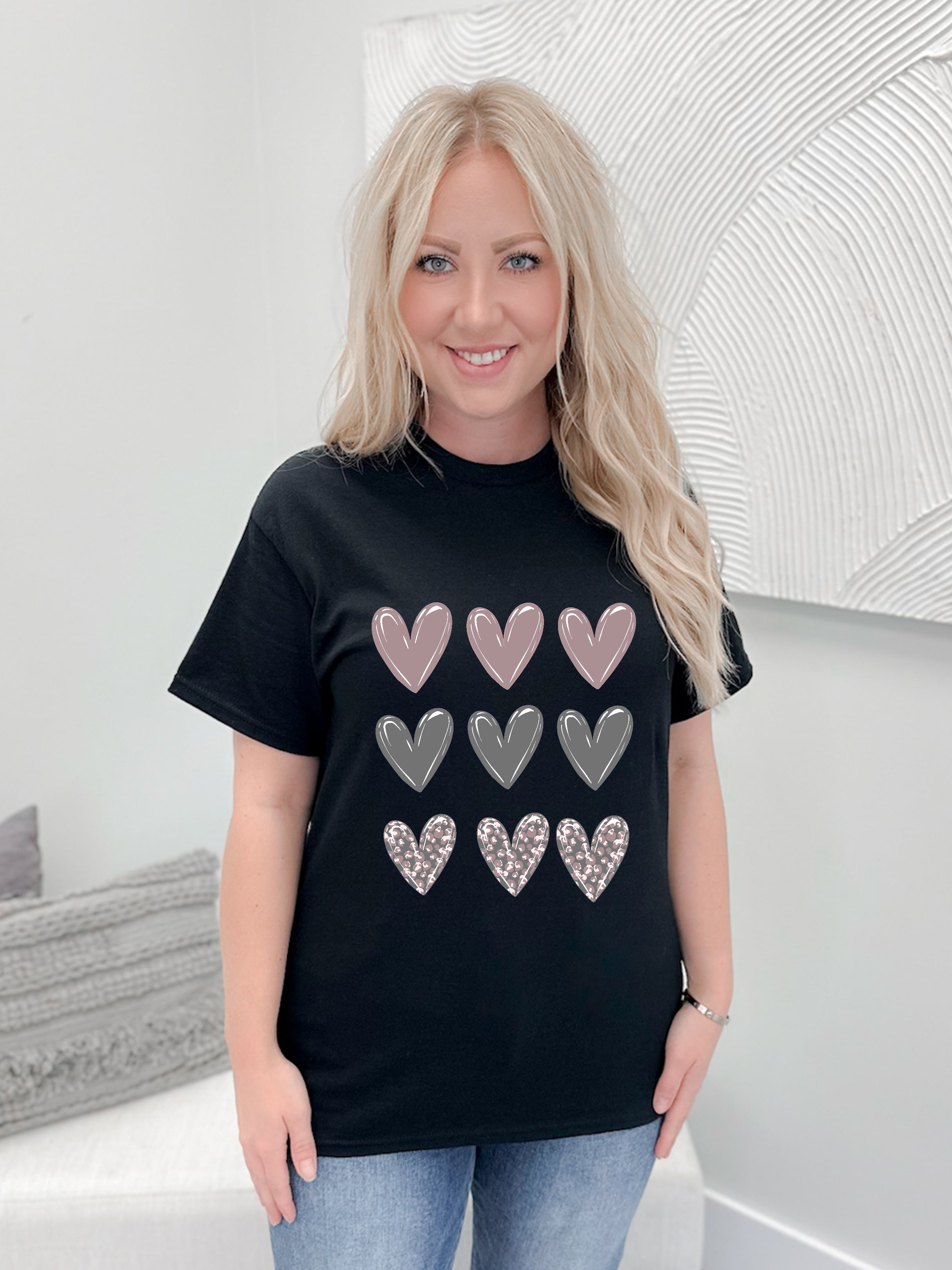Mauve Heart Stamp Graphix Tee