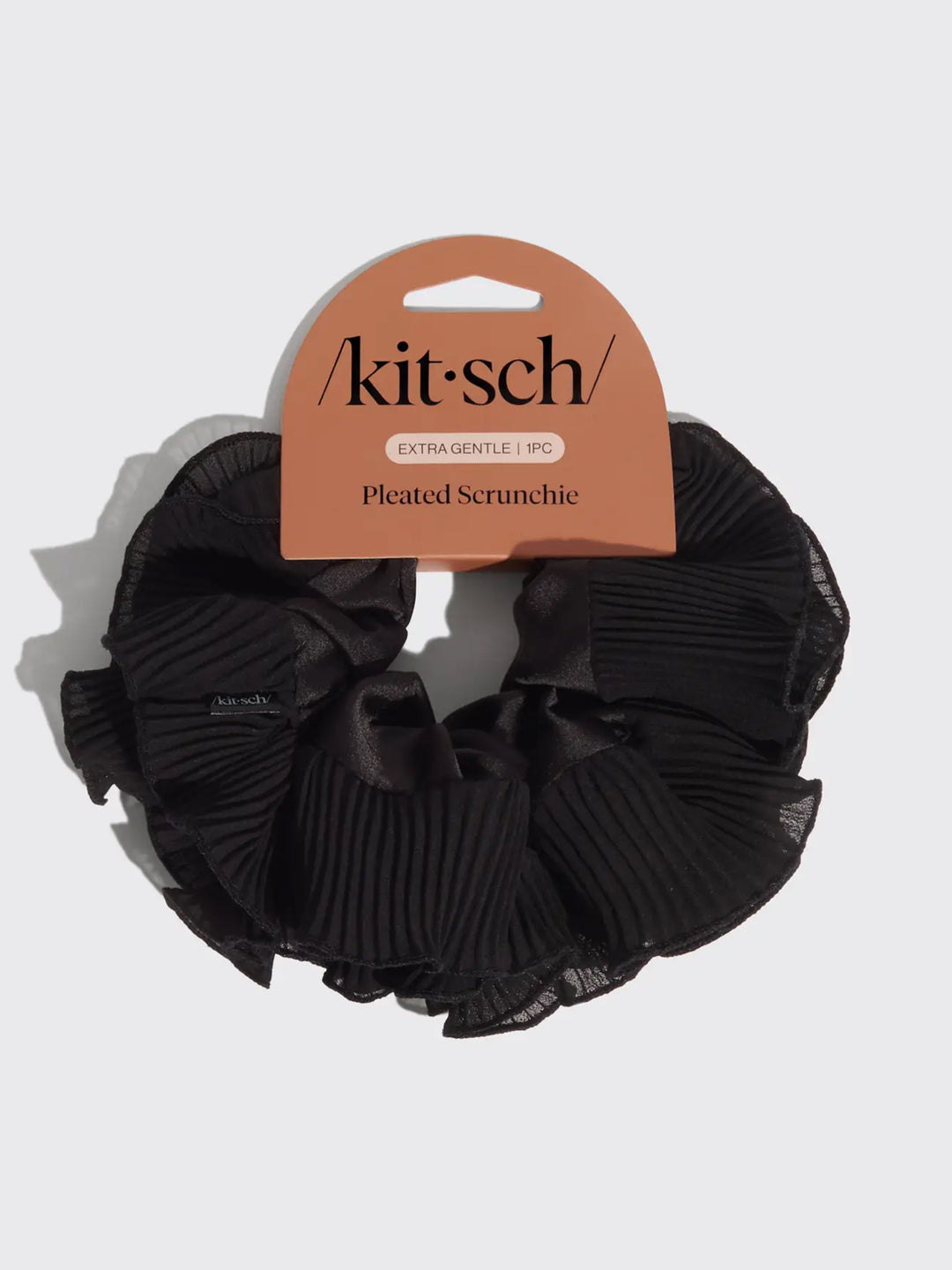 Pleated Scrunchie in Halloween Black