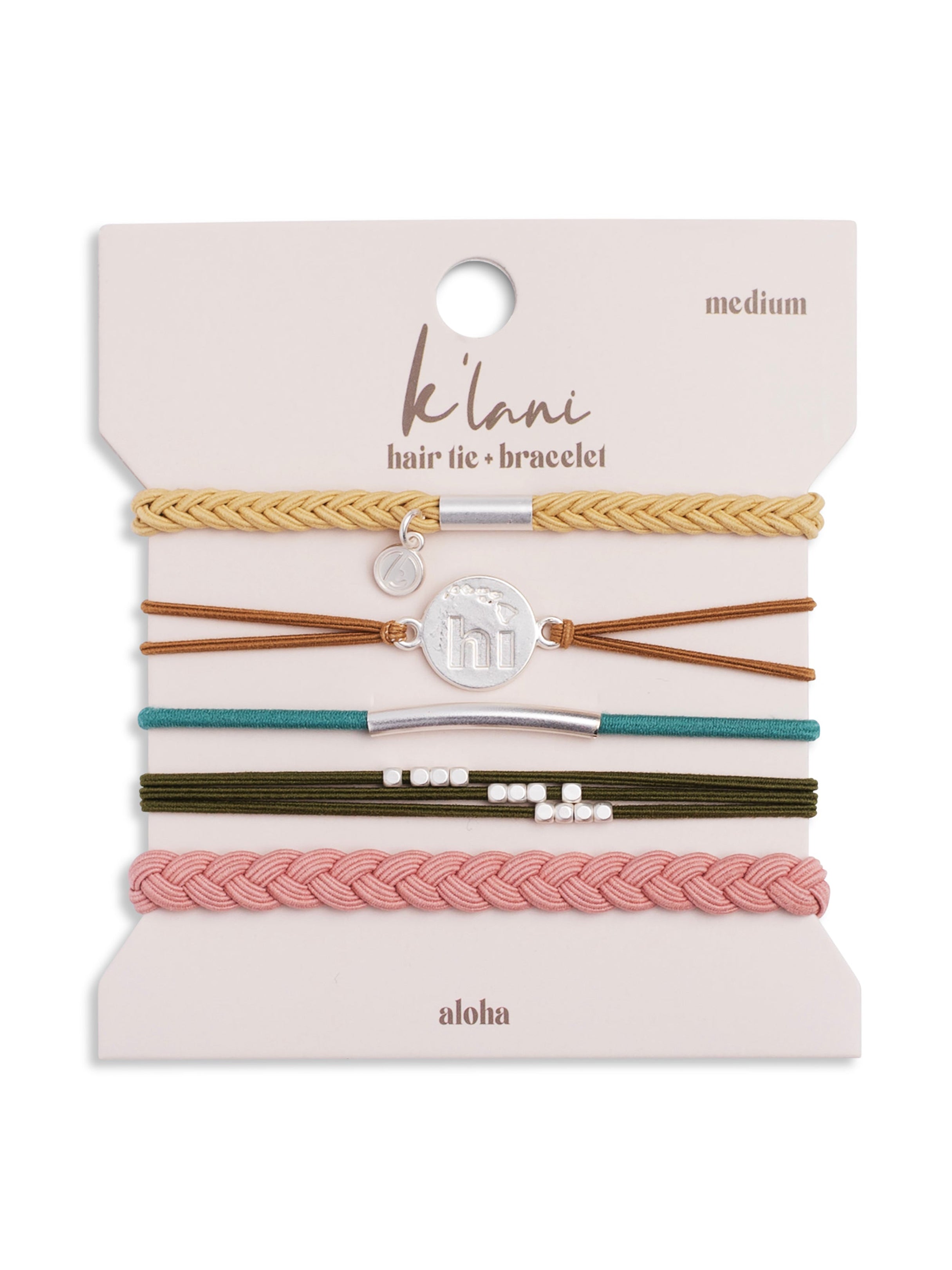 Aloha Hair Tie Bracelet Set by K'lani