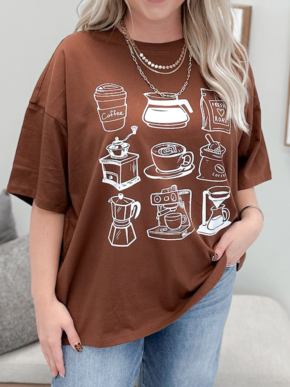 Coffee Collection Graphix Tee in Chestnut