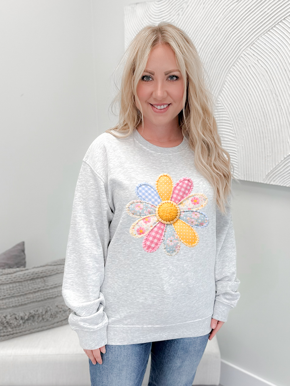 Flower Power Patchwork Graphix Pullover / Hoodie