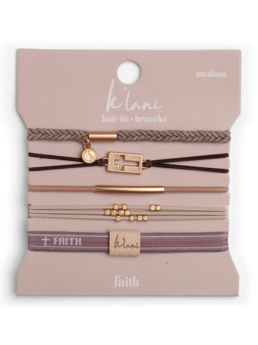 Faith Hair Tie Bracelet Set by K'lani