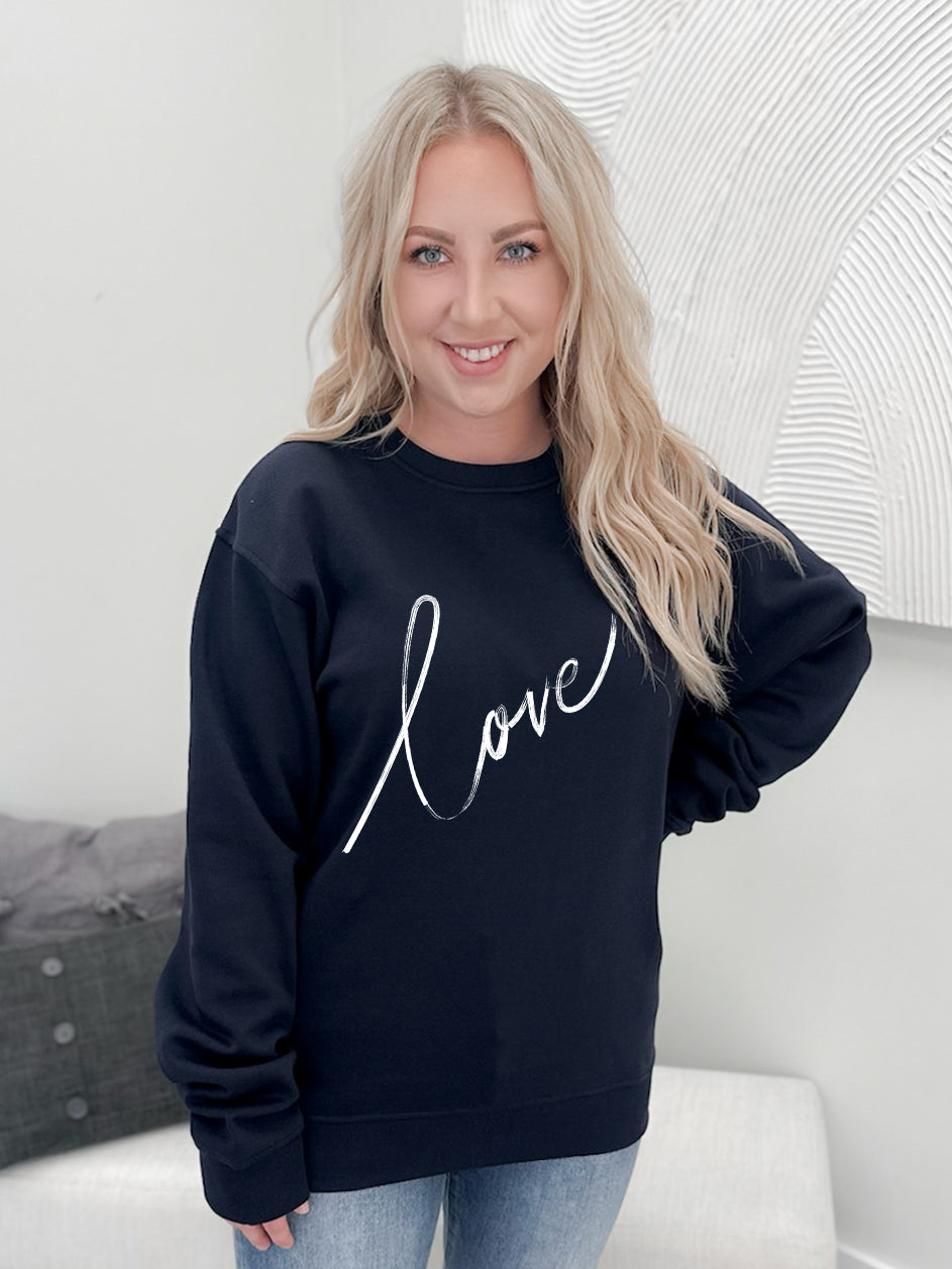 Love Elbow Patch Graphix Pullover / Hoodie