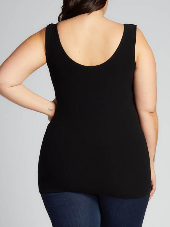 Curvy Bamboo Scoop Tank by C'est Moi