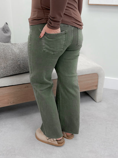 Leset Mid Rise Tummy Control Jeans in Burnt Olive