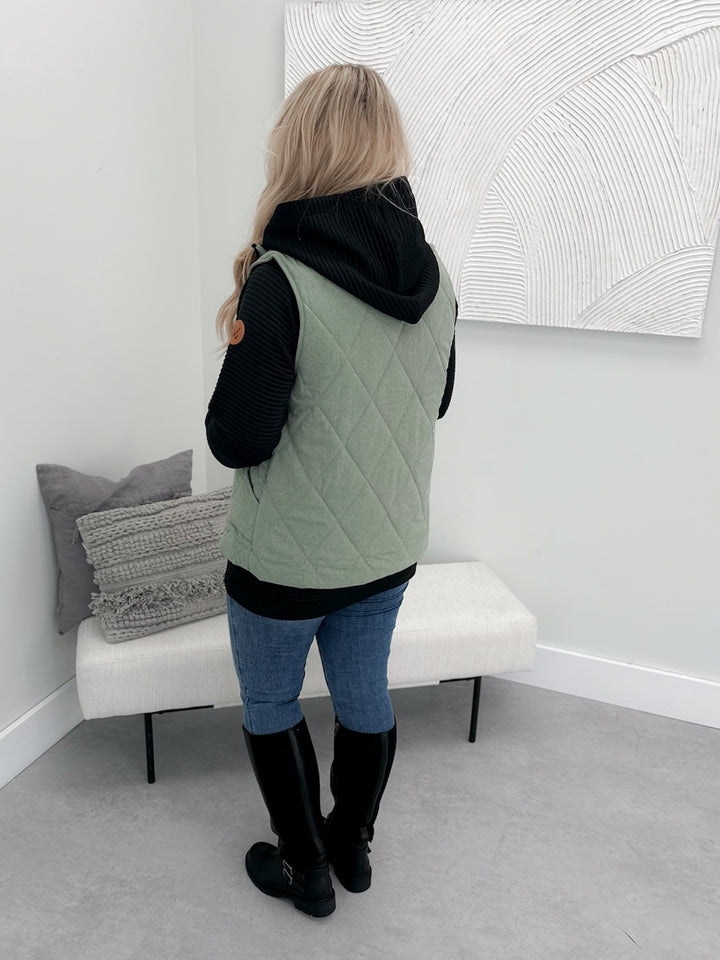 Fallon Vest in Sage