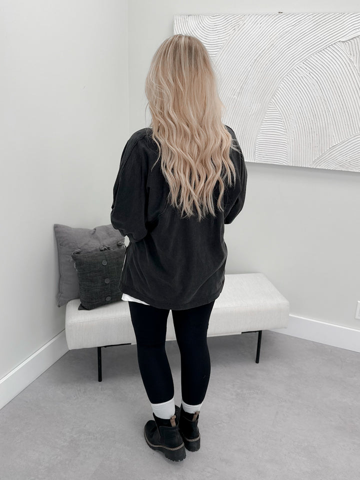 Nya Long Sleeve in Washed Black