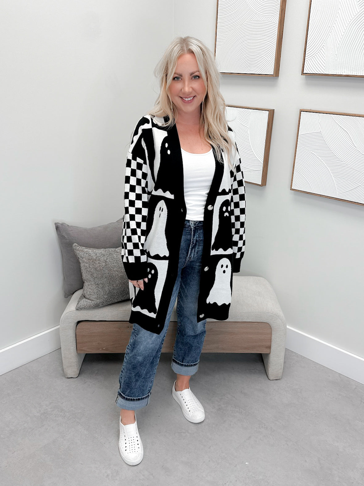 Ghouls Night Out Relaxed Cardigan by Ampersand