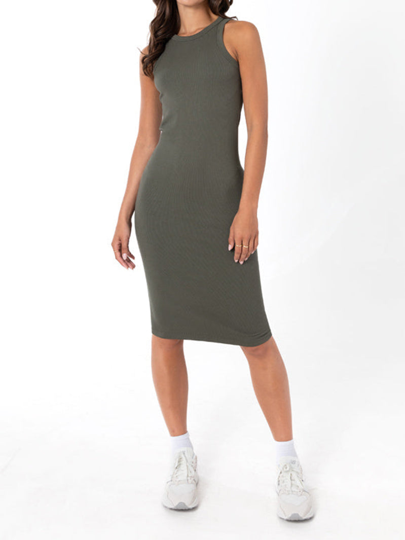 Bamboo Ribbed Tank Dress by C'est Moi