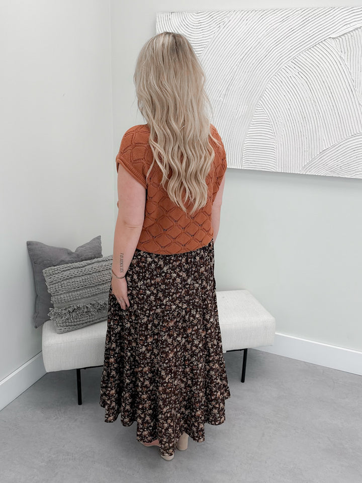 Tawnie Skirt in Floral Espresso