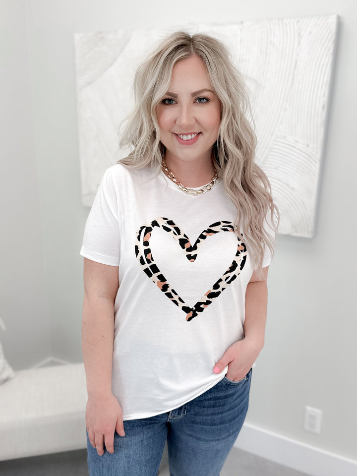 Crazy in Love Tee in White by Ash + Antler