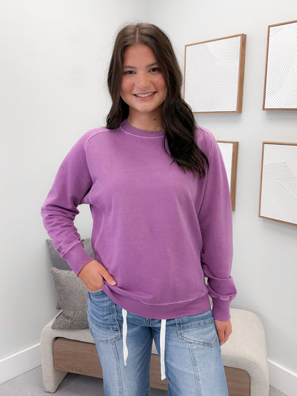 Keep It Simple Pullover in Plum