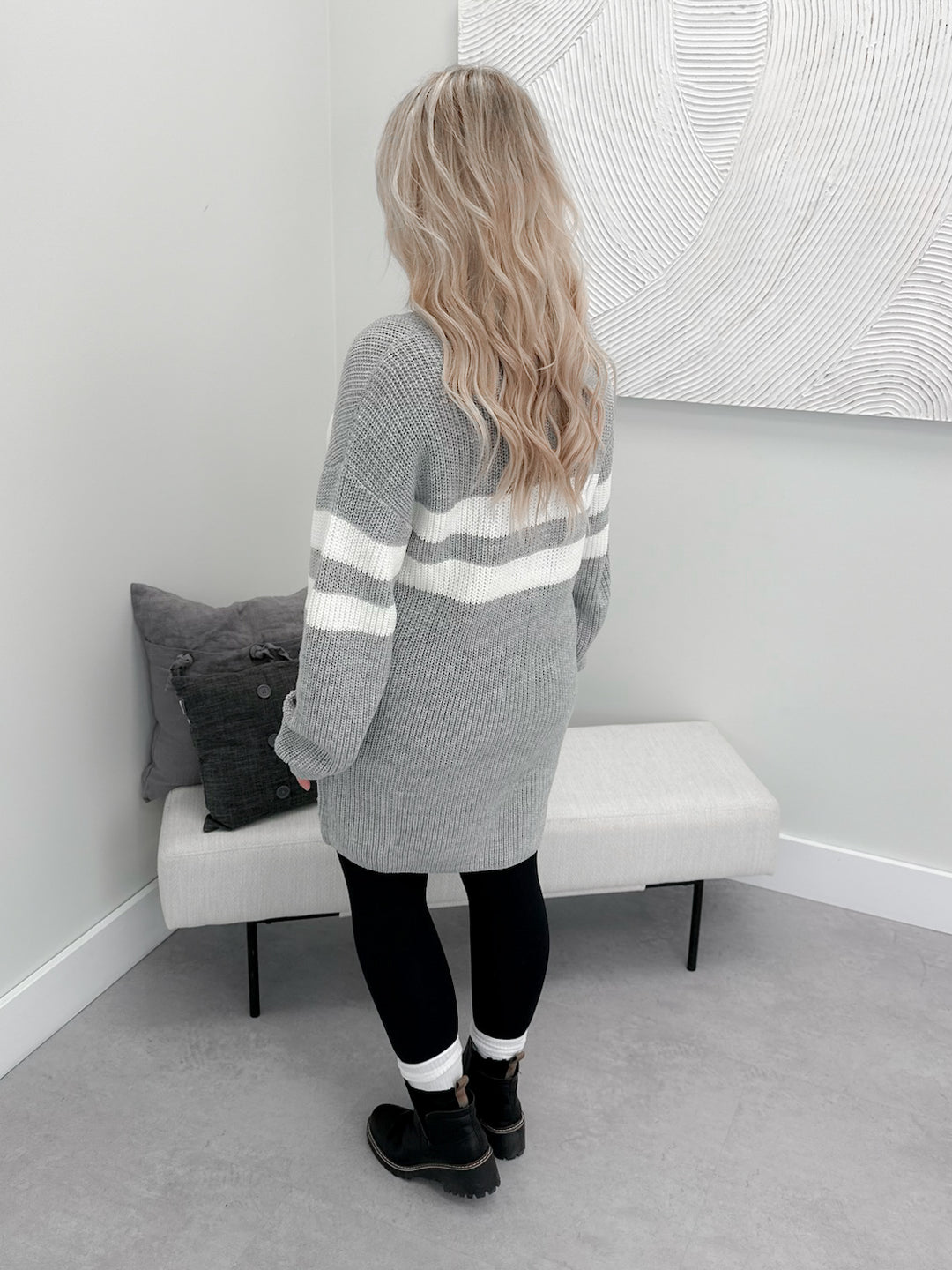 Ryan Sweater Dress in Grey