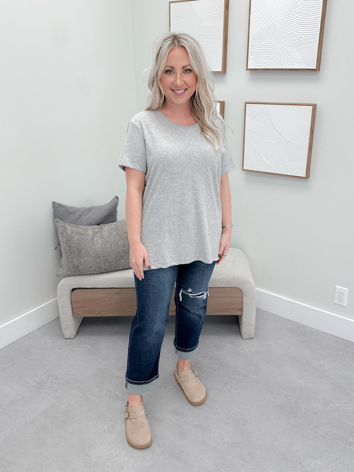 209 Tee in Grey by Twenty Nine The Label