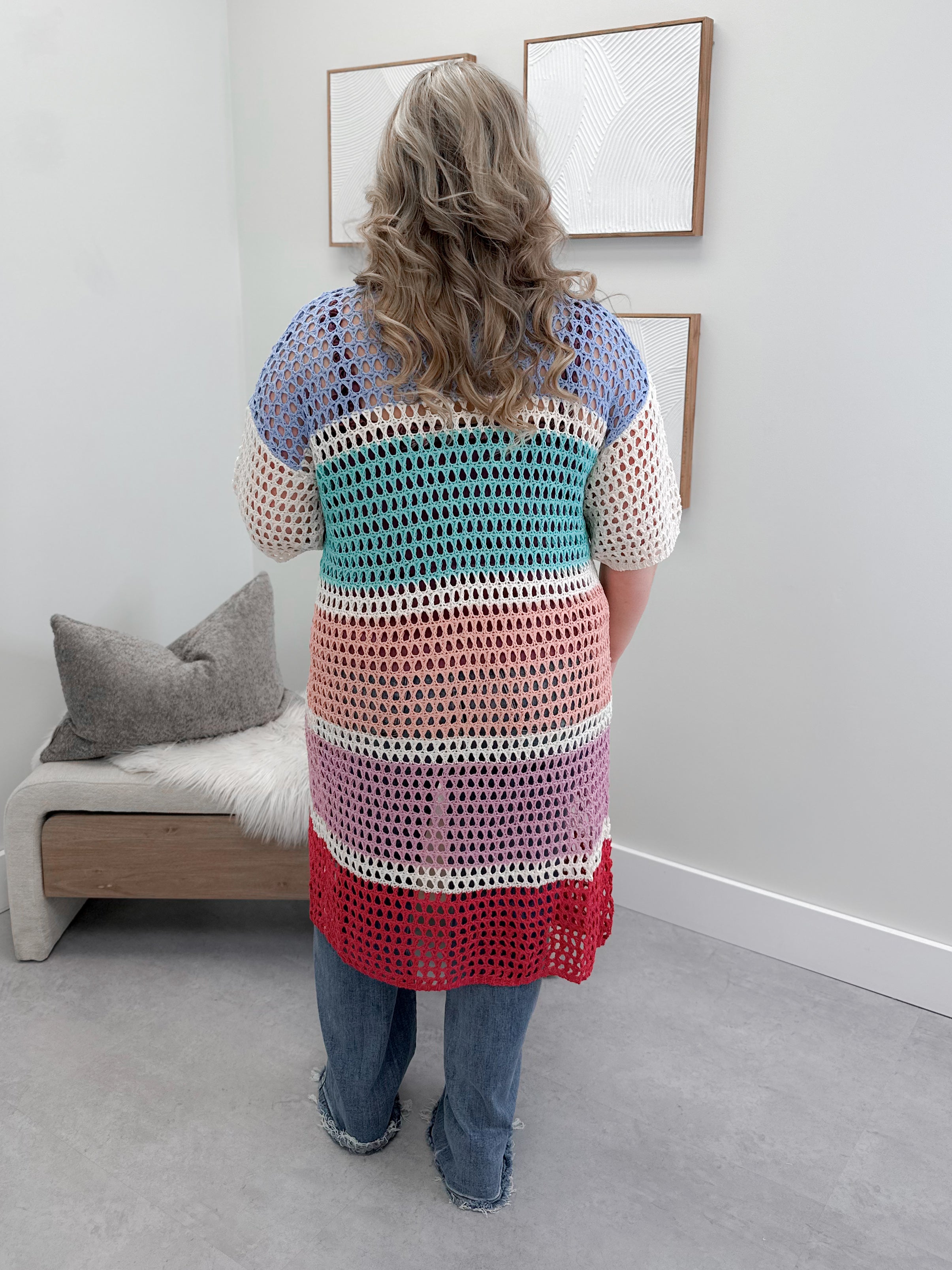 Lawson Cardi in Bright Stripes