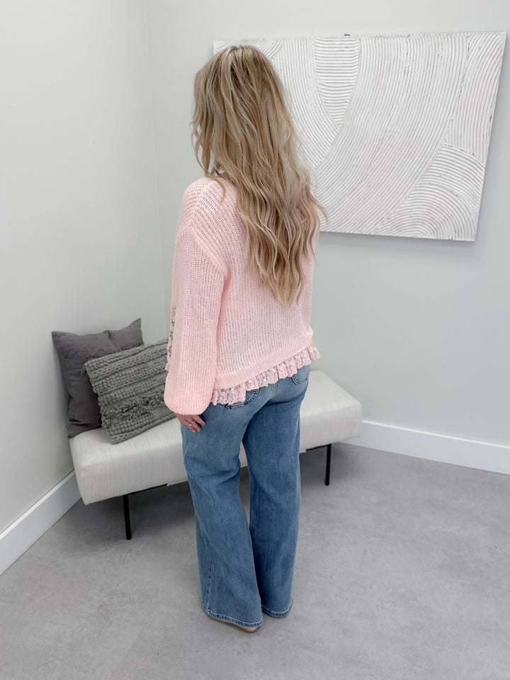 Aniston Cardi in Pink by Pol