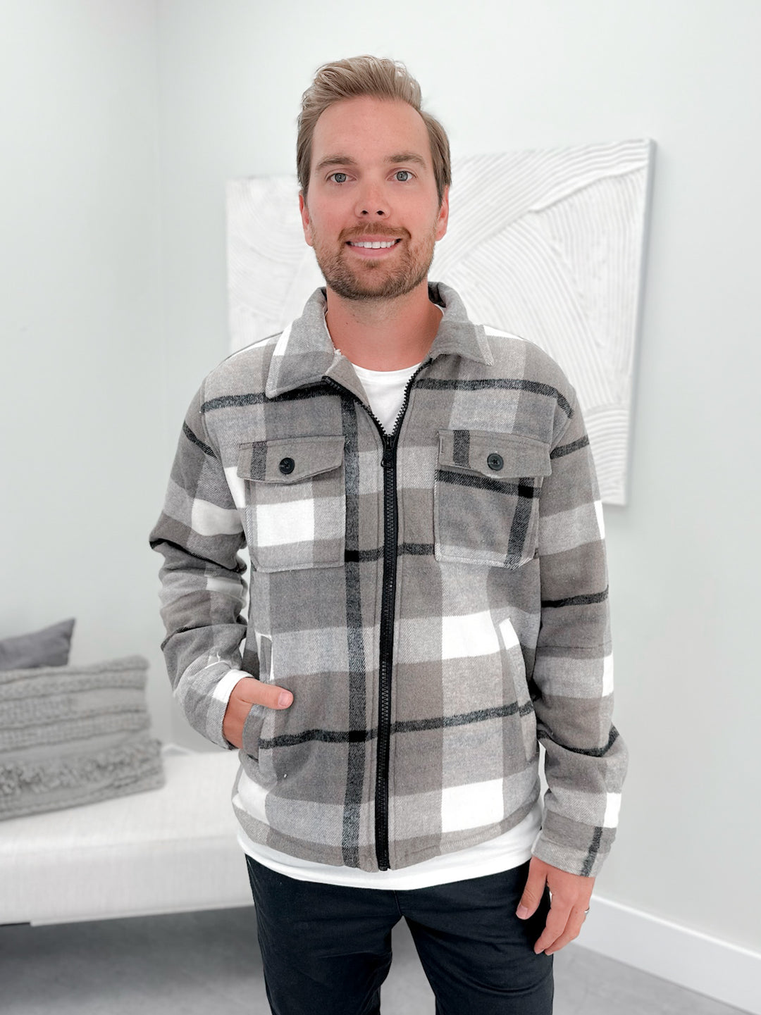 Magnus Mens Jacket in Slate