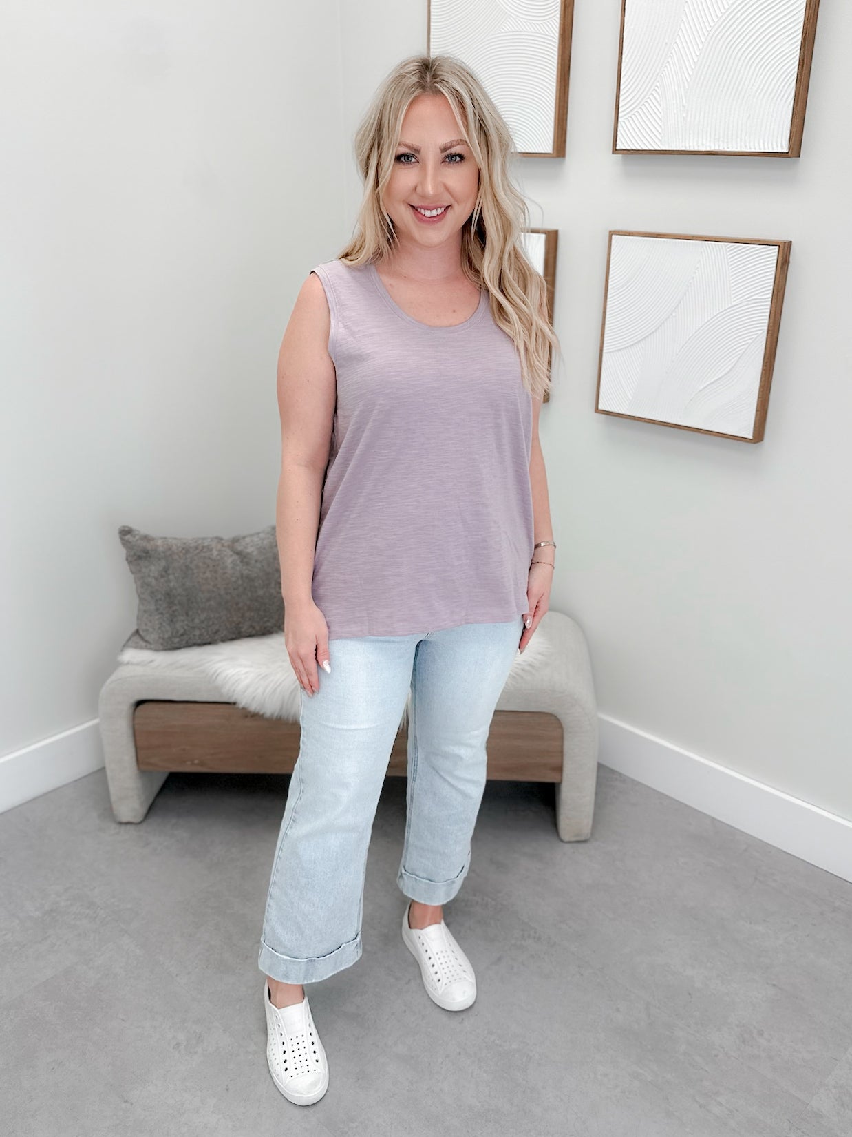 501 Tank Top in Lilac by Twenty Nine The Label