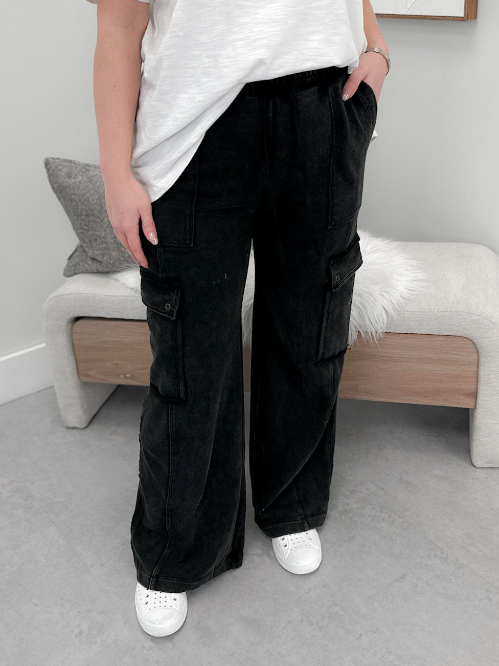 Whitley Lounge Pants in Ash Black