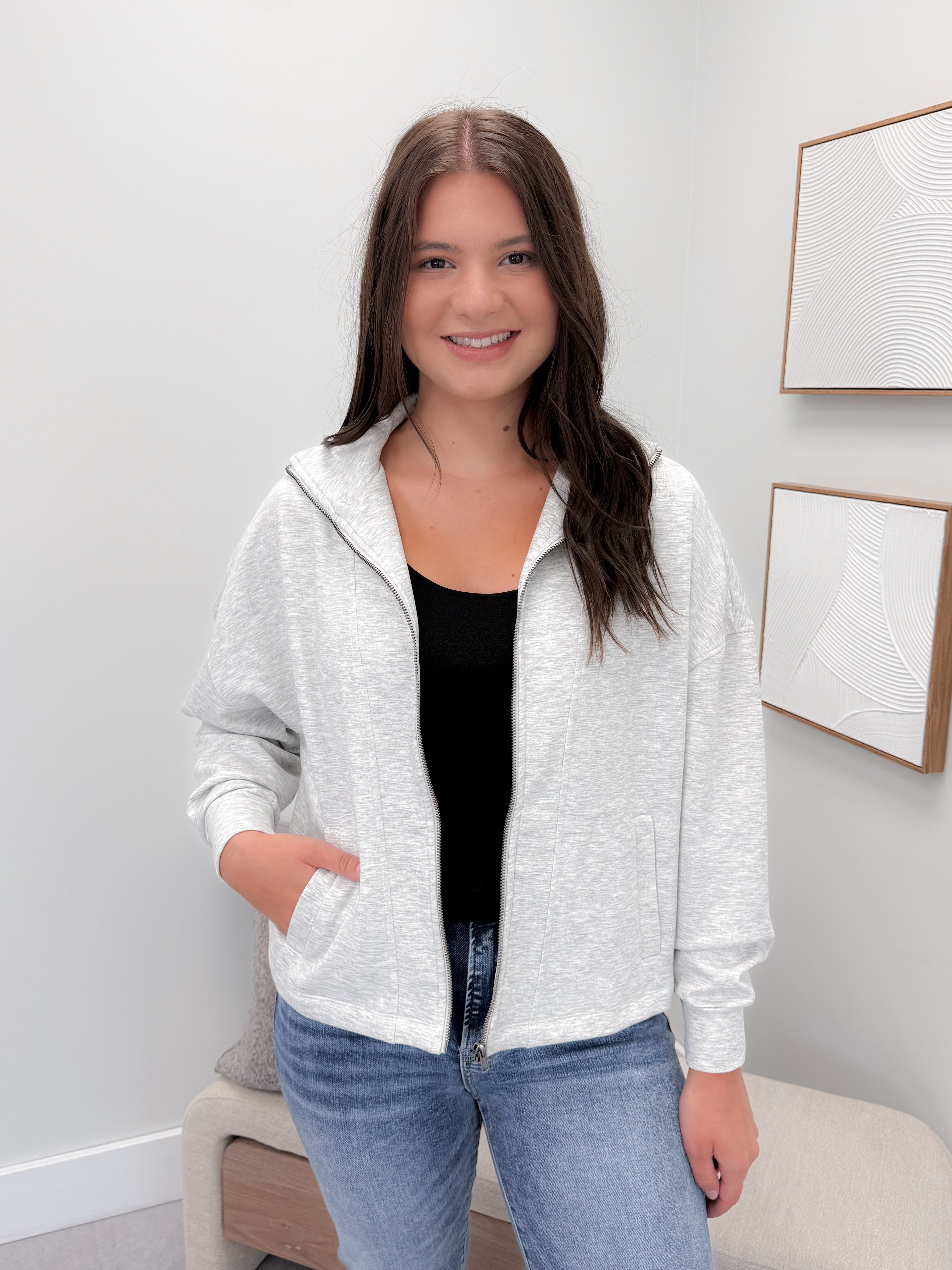 Archer Full Zip in Grey