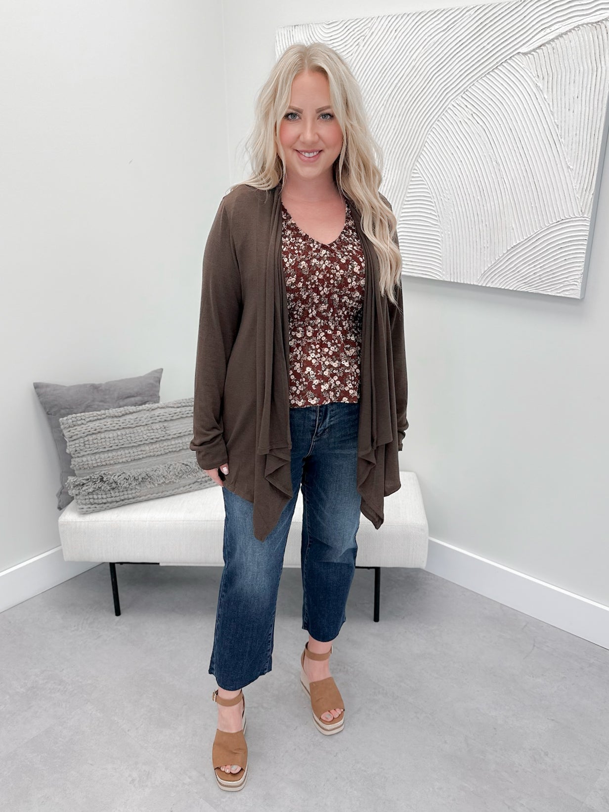 Carter Cardigan in Chocolate