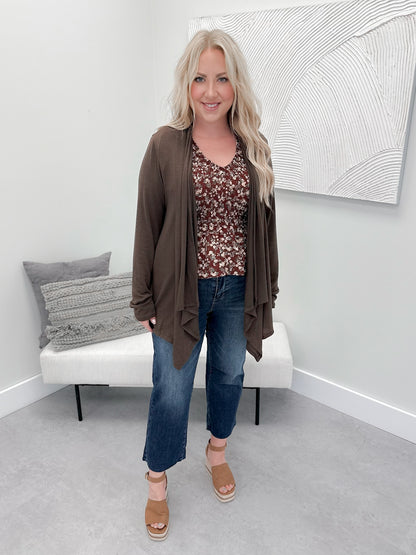 Carter Cardigan in Chocolate