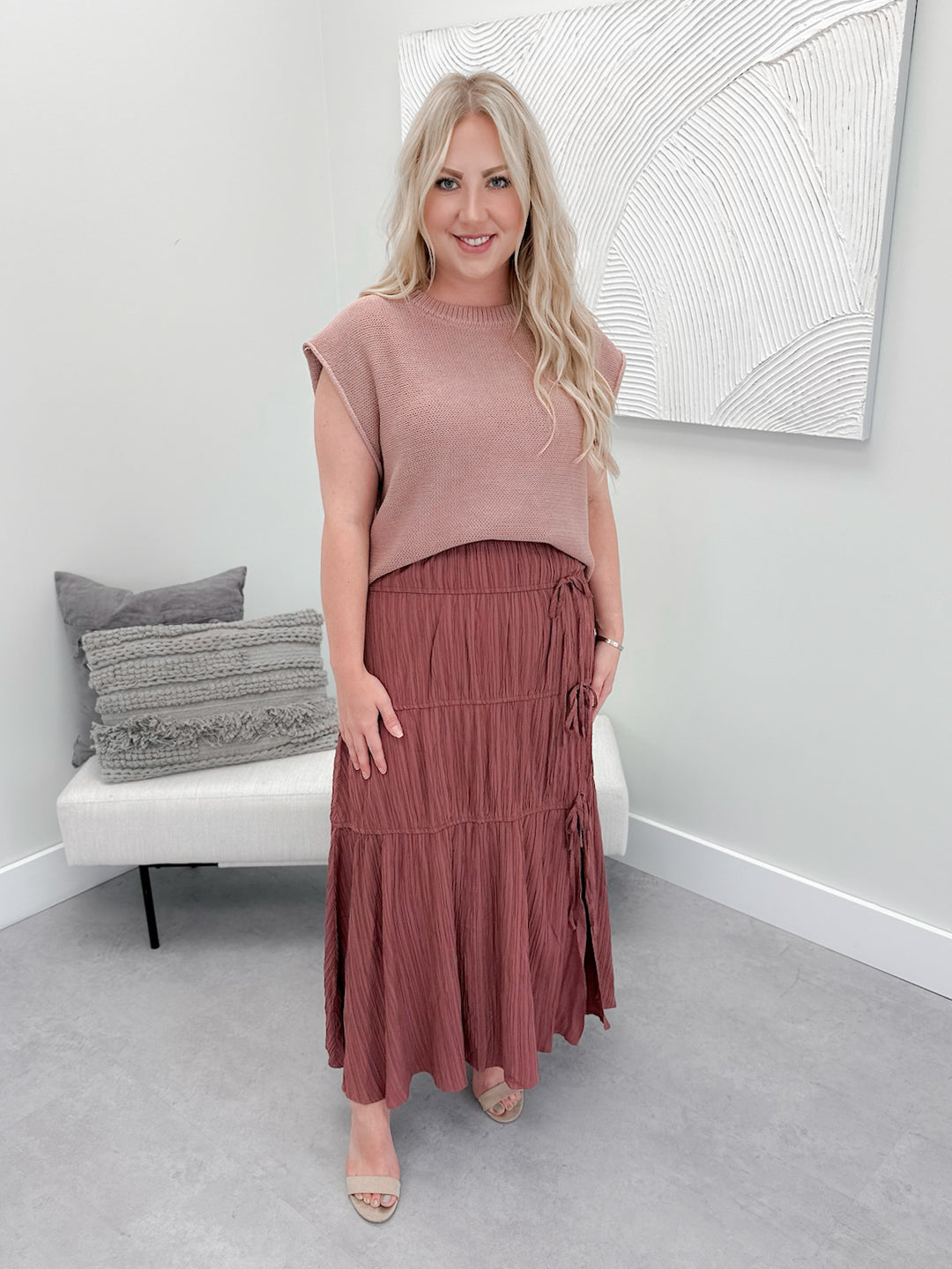 Serena Skirt in Raspberry Truffle
