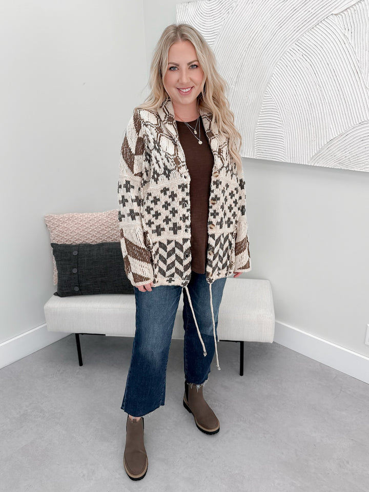 Winona Coatigan in Beige