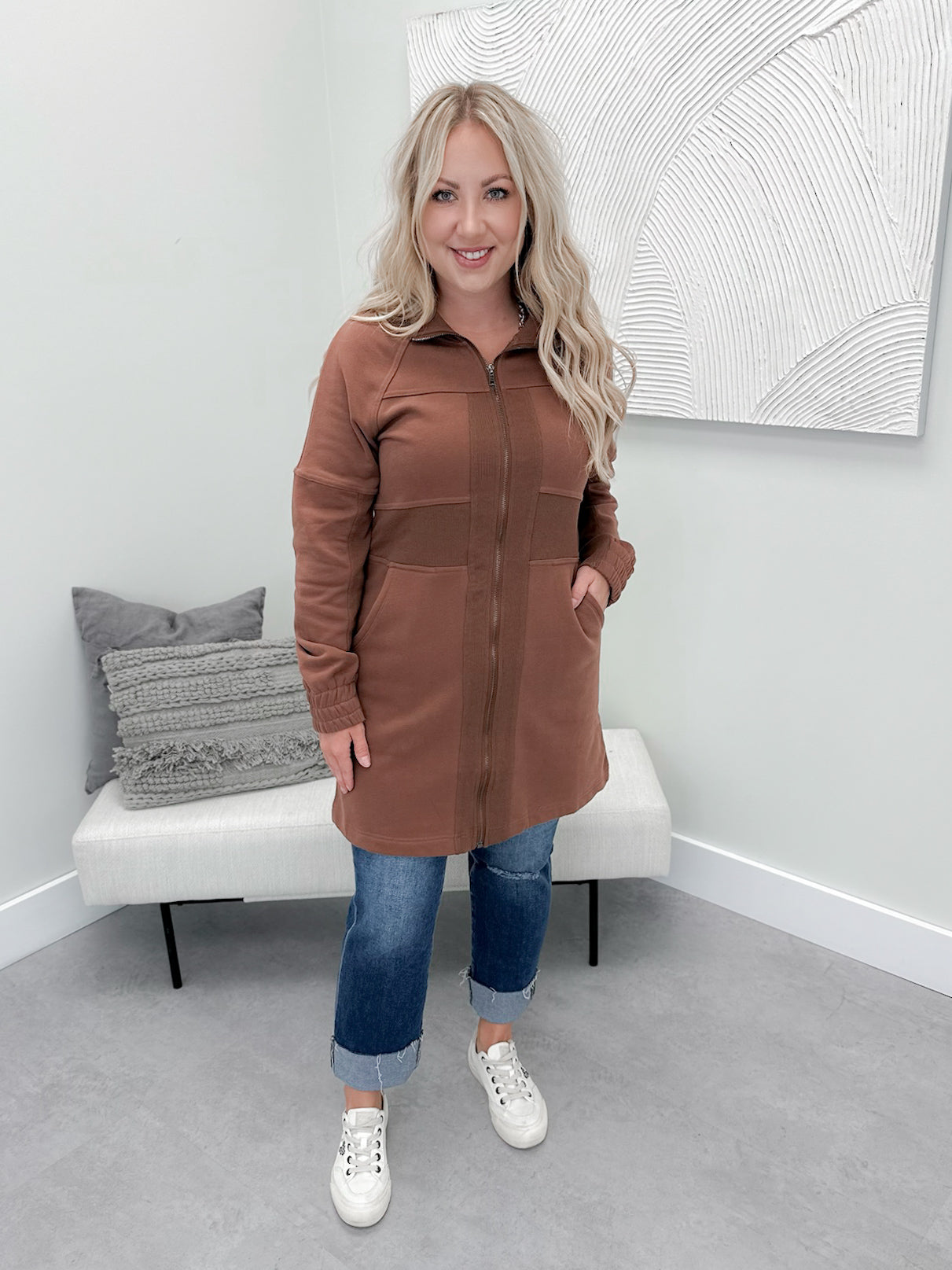 Eliana Coatigan in Brown - Small