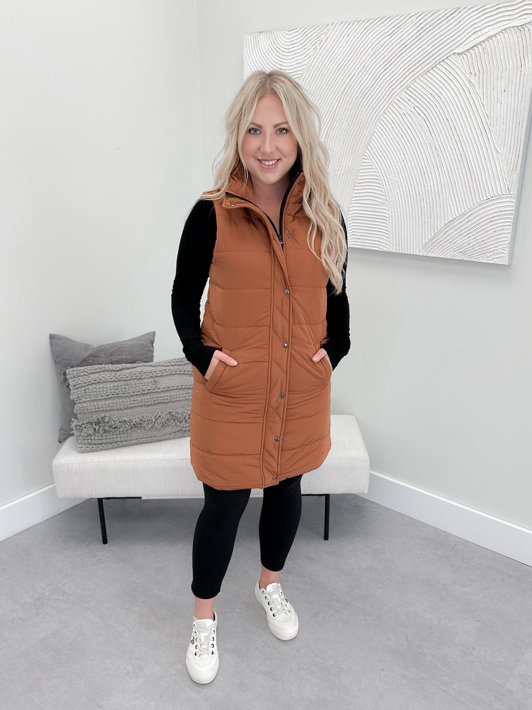 Harlow Vest in Cinnamon