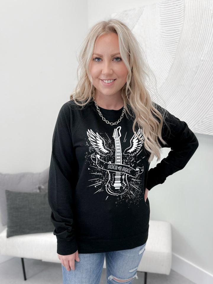 Rock & Roll Pullover in Black by Ash + Antler