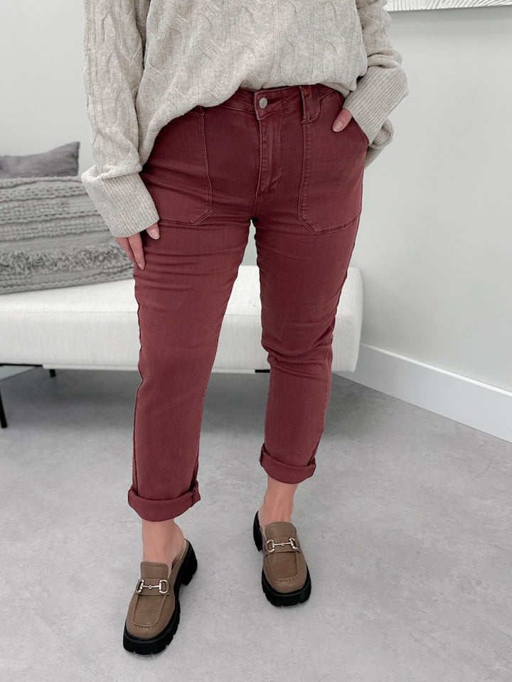 Irie Jeans in Burgundy by Judy Blue