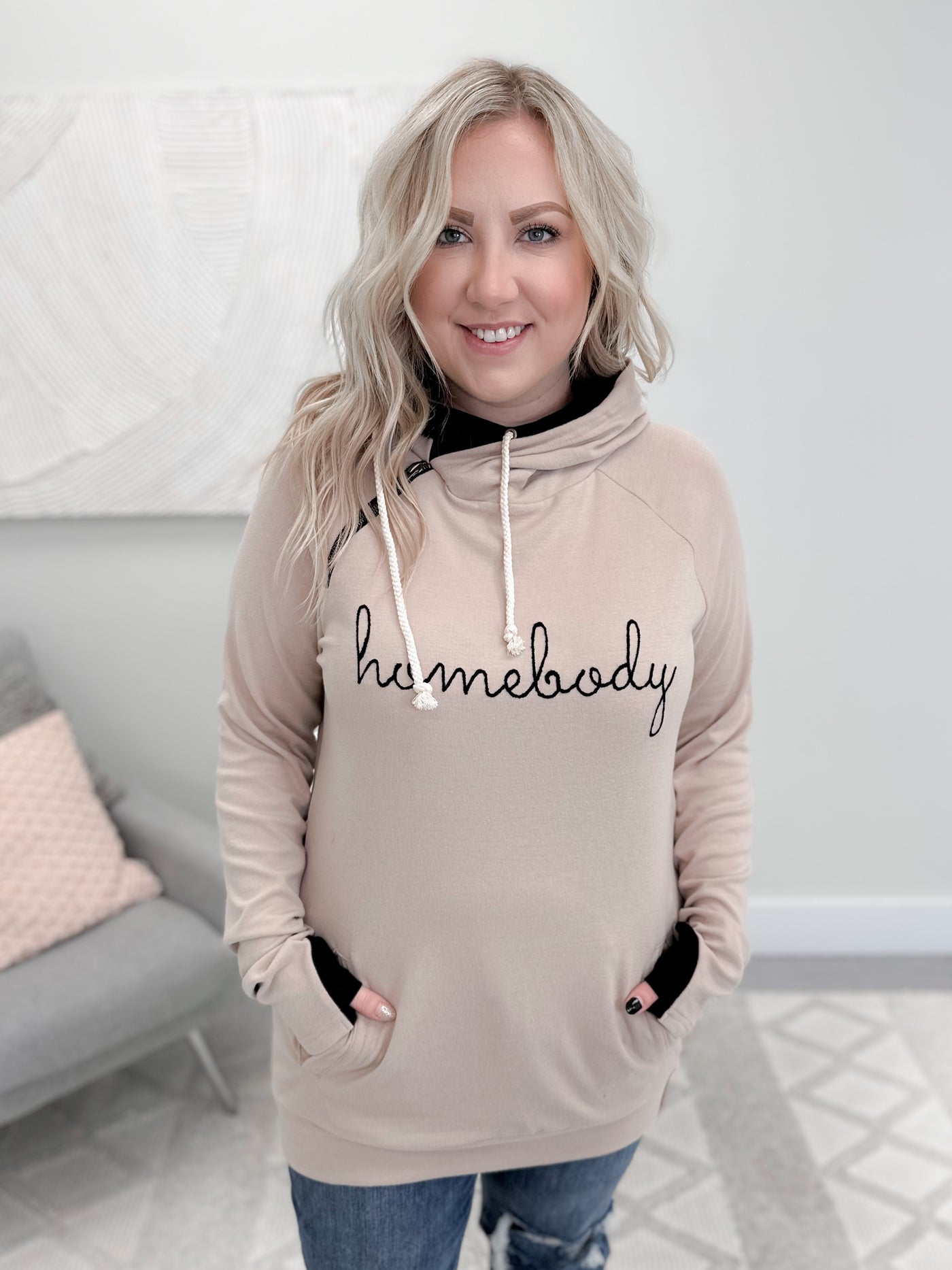 Homebody Doublehooded Sweatshirt by Ampersand Ave