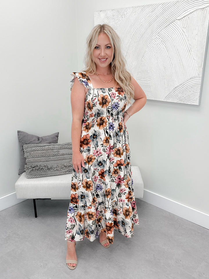 Autumn Joy Dress in Mulitfloral