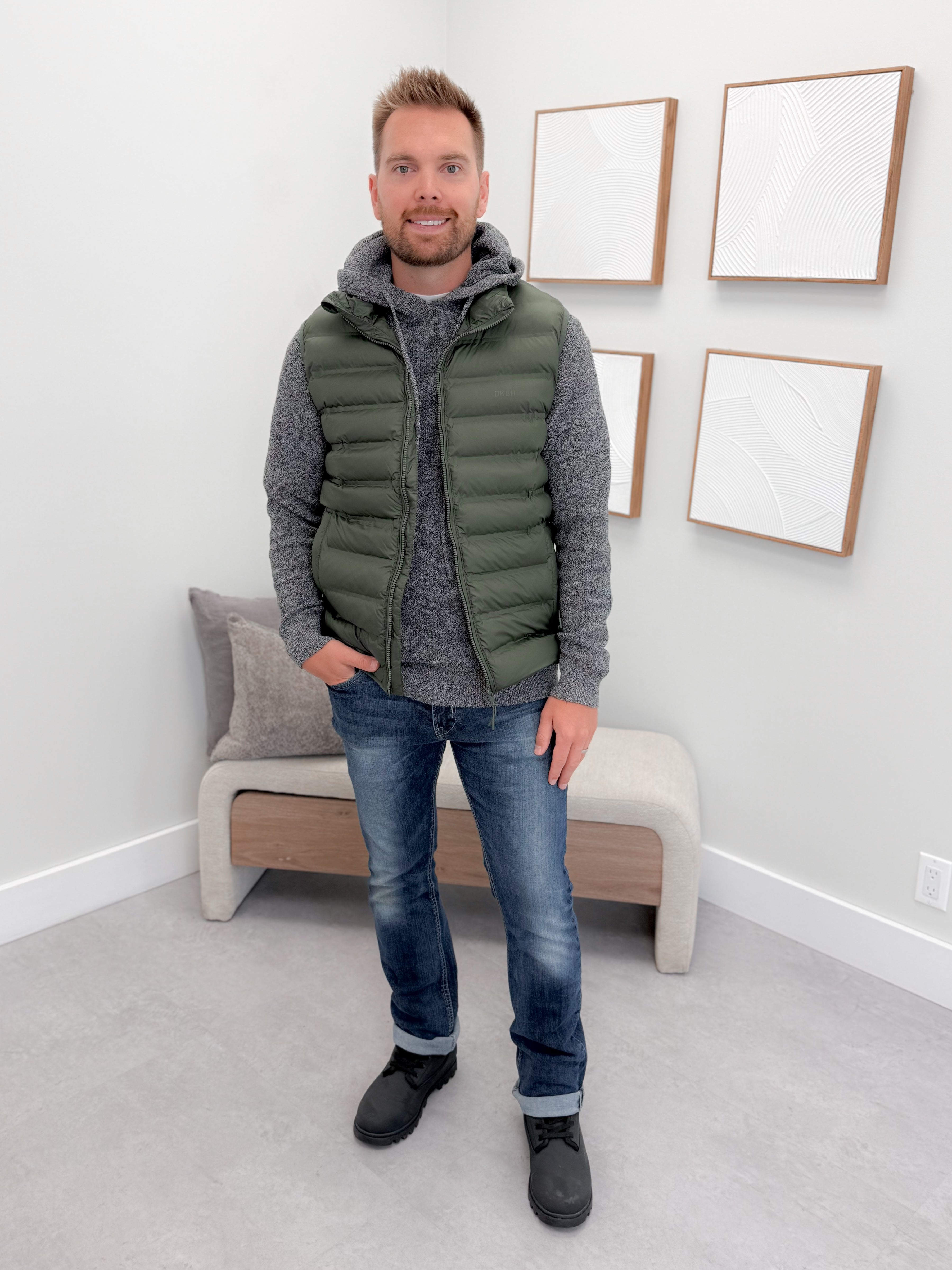 Mens Woodrow Vest in Green