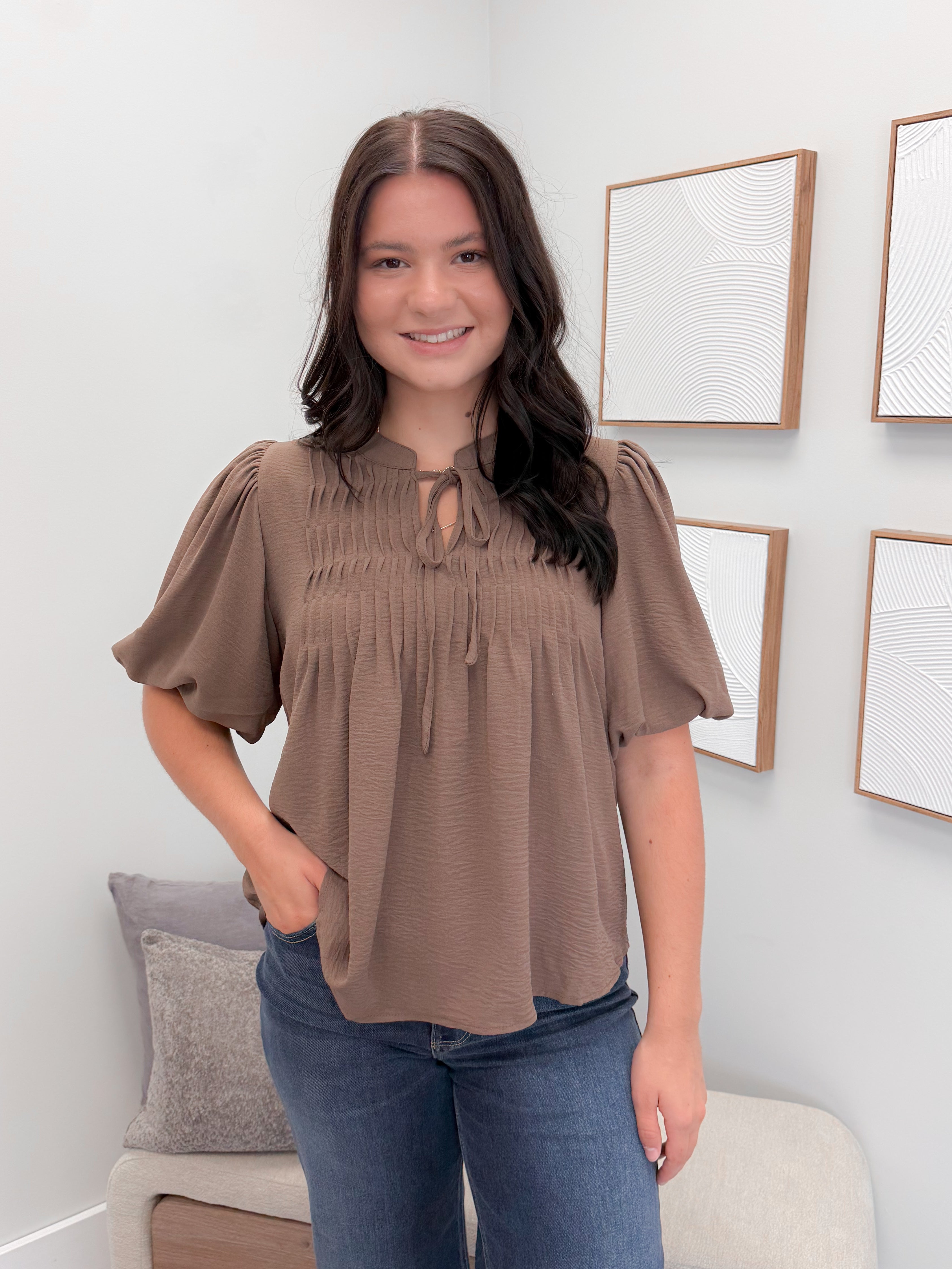 Seria Blouse in Mocha