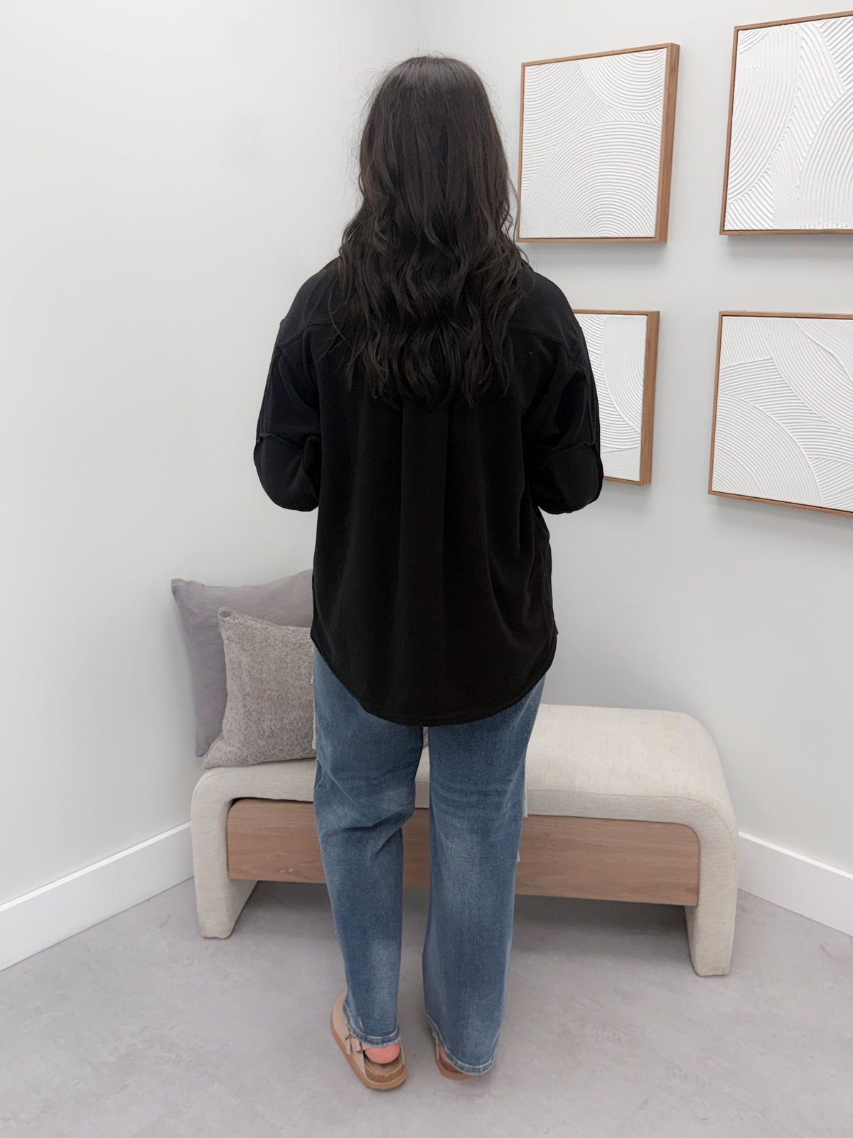 Vesta Shacket in Black