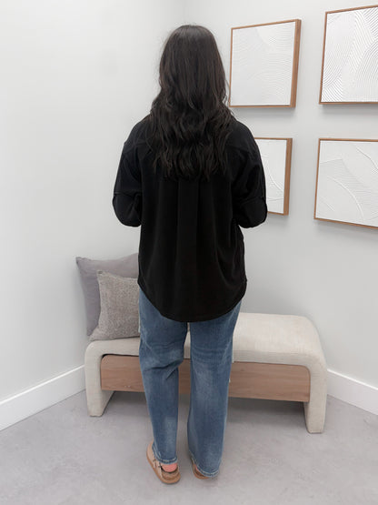 Vesta Shacket in Black