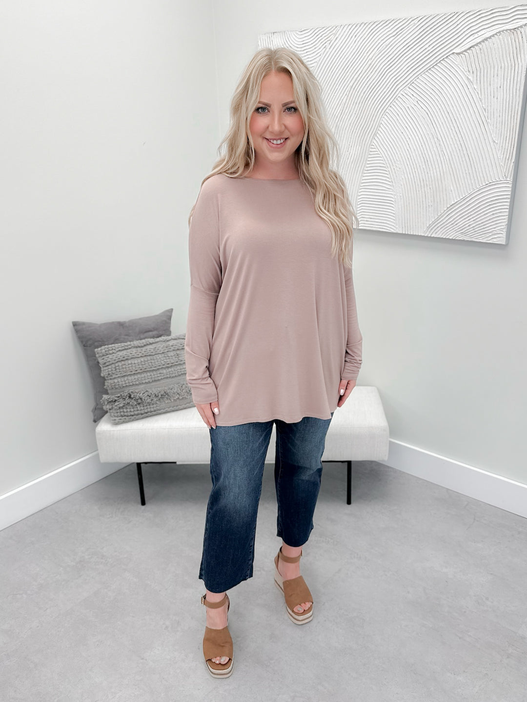 Shania Long Sleeve in Taupe