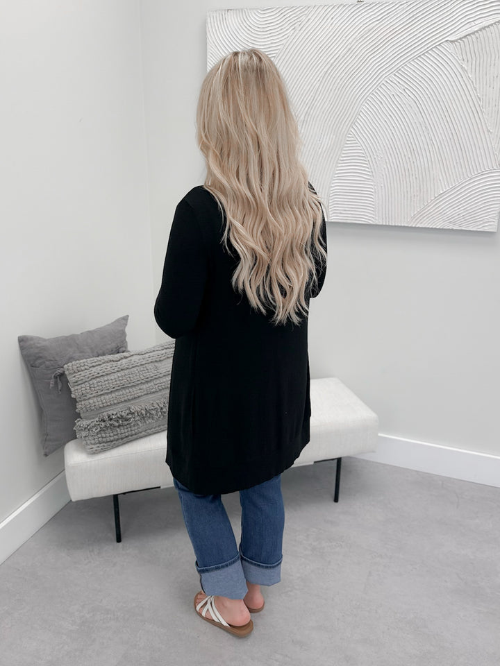 Sawyer Snap Cardi in Black