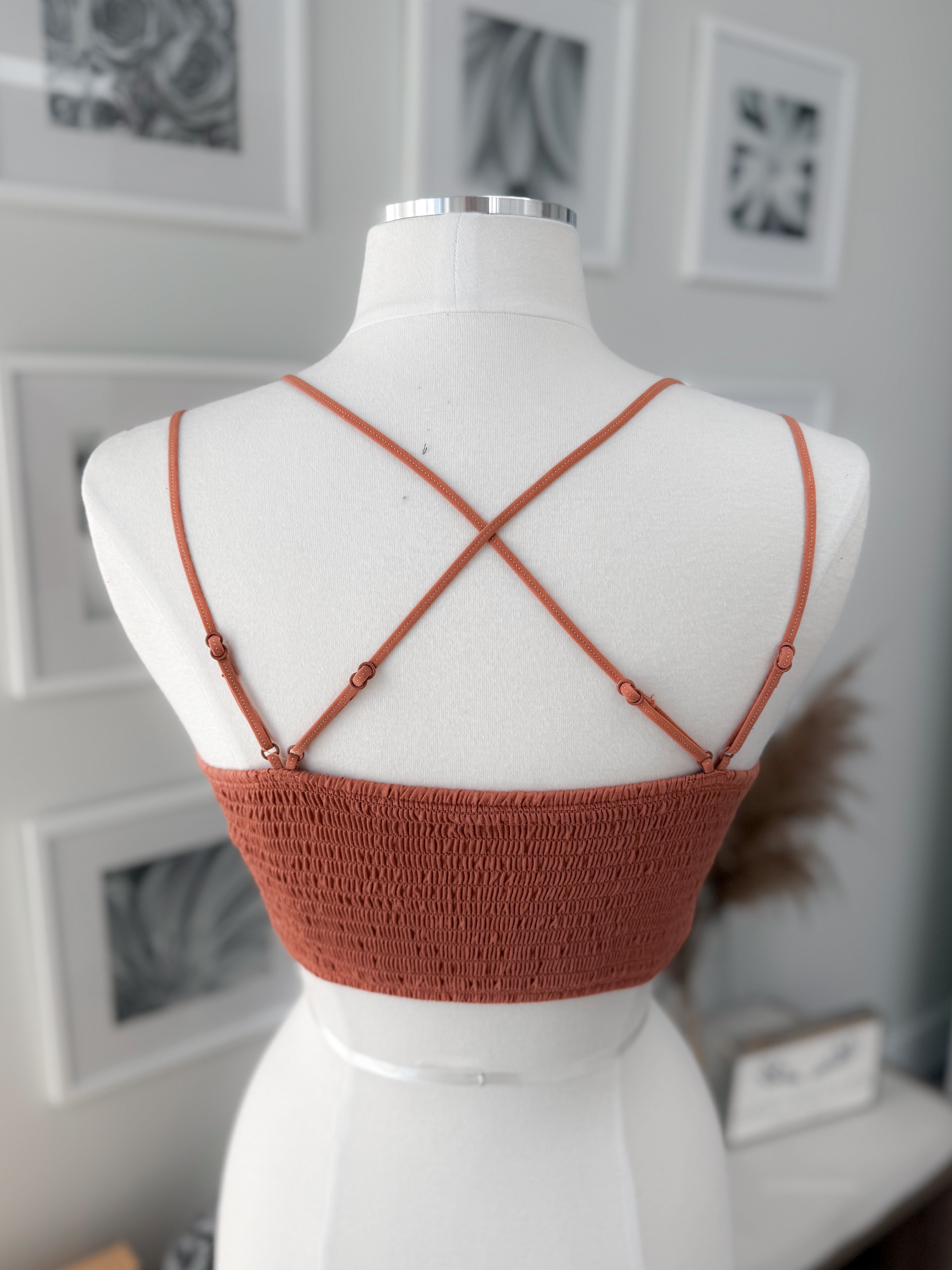 Cassatt Crochet Lace Bralett in Terracotta