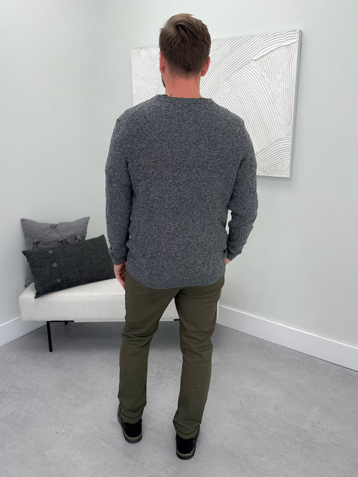Mens Barrett Sweater in Charcoal