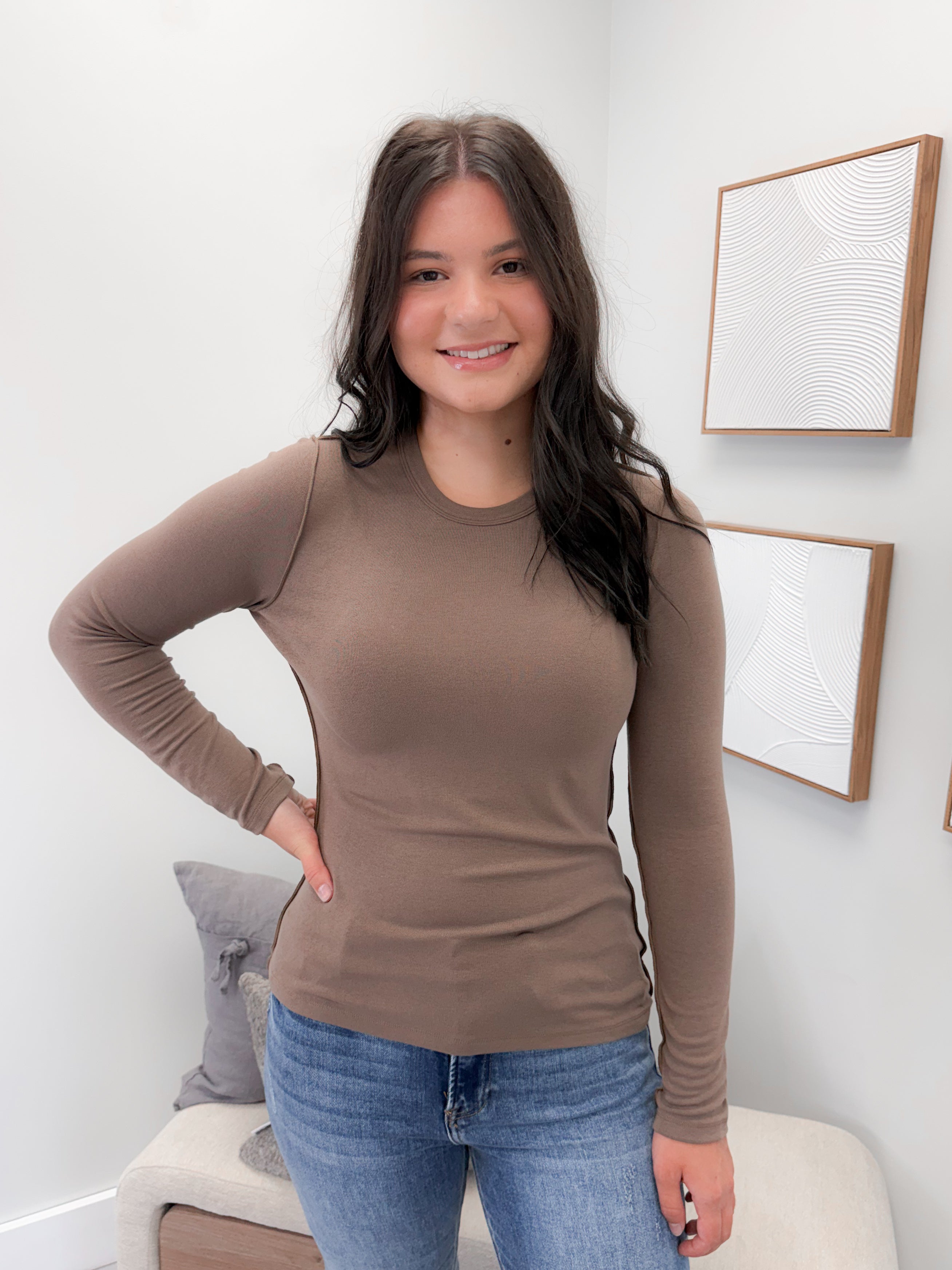 Ivey Long Sleeve in Mocha