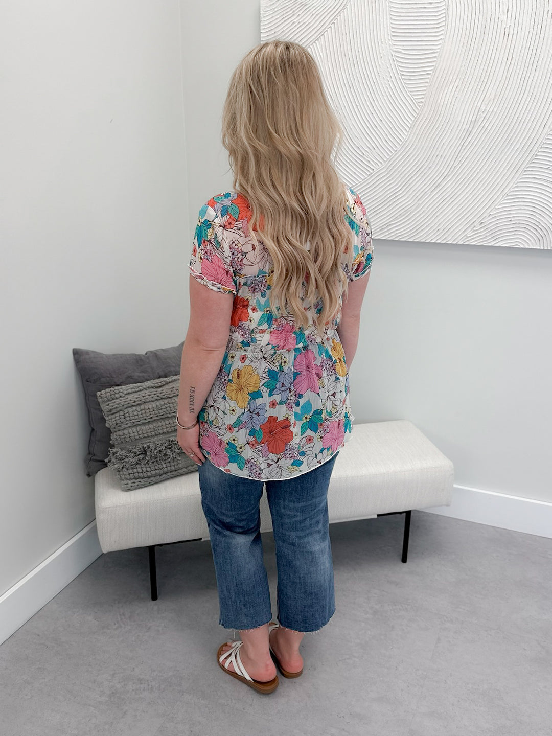 Sweet Sangria Top in Pastel Floral by Grace & Lace