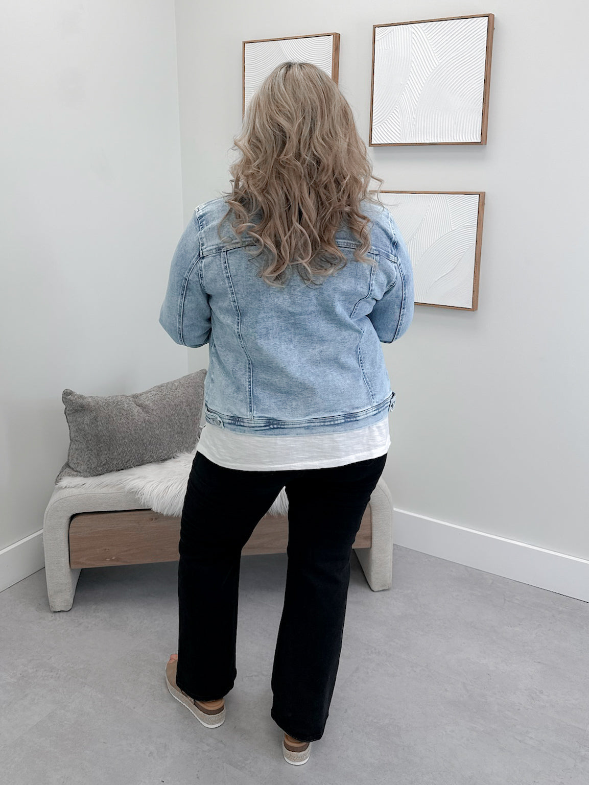 Blind Date Acid Wash Denim Jacket by Risen
