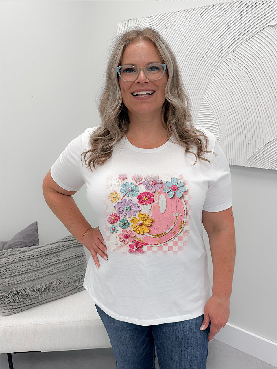 Smiley in Bloom Graphix Tee