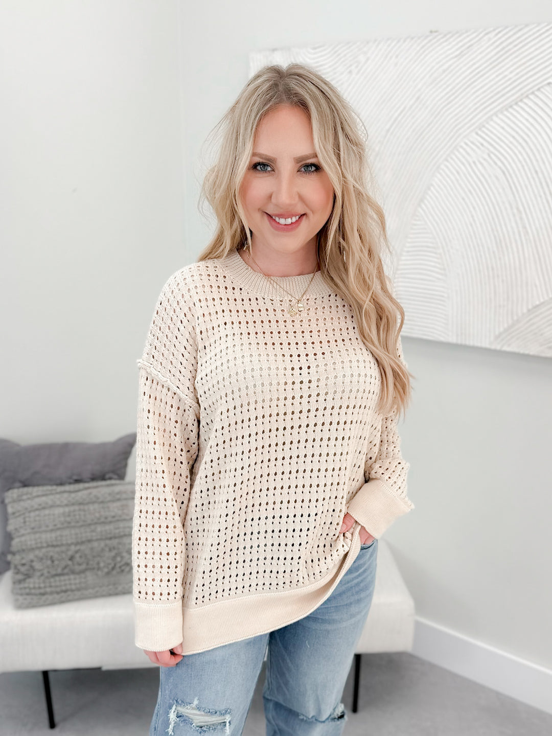 Dove Sweater in Ecru